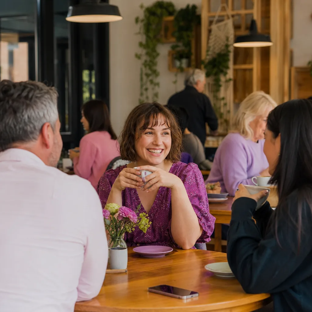 Small group enjoying an informal social event in central Guildford